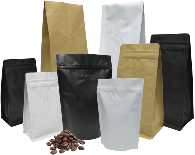 Sealable shop coffee bags