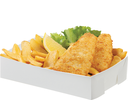 Folding White Paper Food Trays / Large