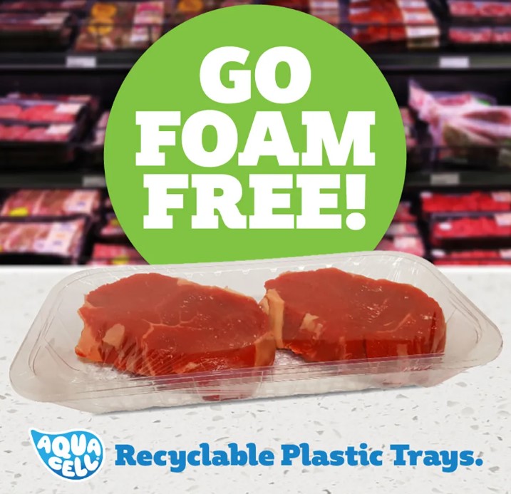 Aquacell Plastic Meat Tray 119 | Recycled P.E.T. | Clear (270 x 220 x 35mm)
