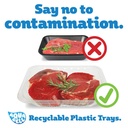 Aquacell Plastic Meat Tray 119 | Recycled P.E.T. | Clear (270 x 220 x 35mm)