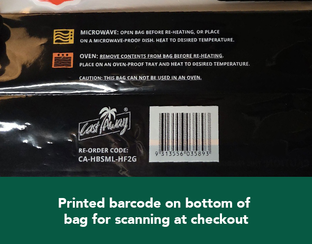 Hot Food 2 Go Deli Bags Re-sealable Plastic Carry Bags Small 224x232x100mm