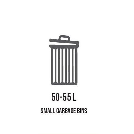 Heavy Duty Plastic Garbage Bags 50-55L Black