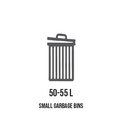 Heavy Duty Plastic Garbage Bags 50-55L Black