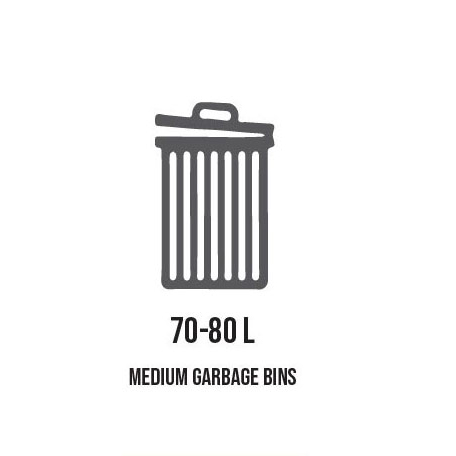Heavy Duty Garbage Bags 70-77L Black