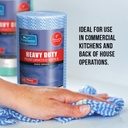 Heavy Duty Wipes Rolls 530x300mm Blue