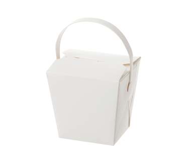 8oz Food Pail with handles | White