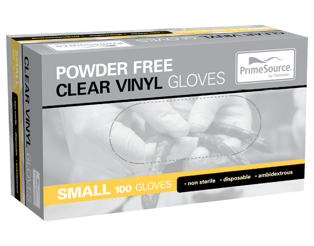 Small Powder Free Vinyl Glove | Clear