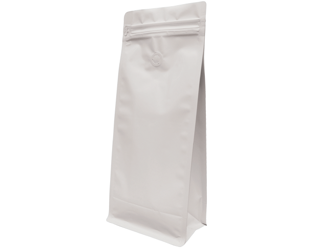 1kg Box Bottom Coffee Bag | White kraft