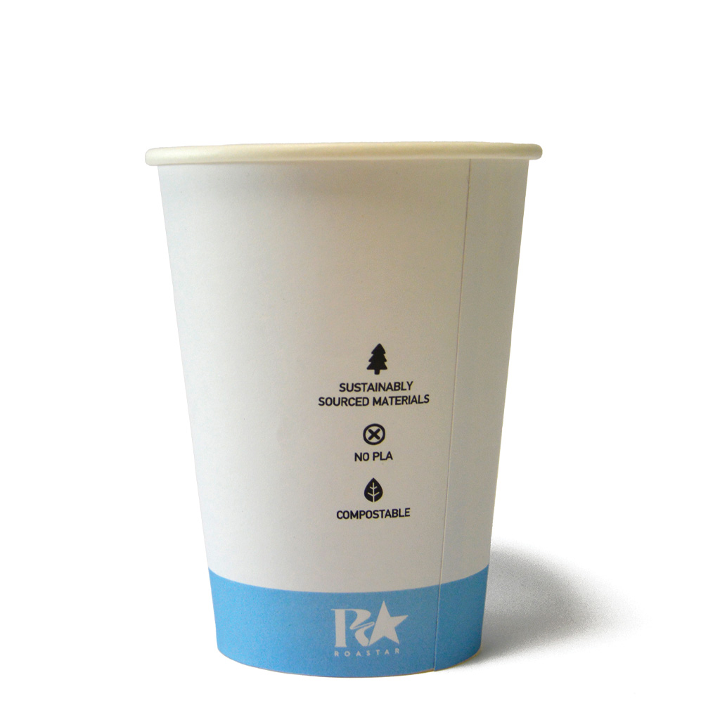 12oz (86mm) Single Wall Coffee Cup - Pastel Blue