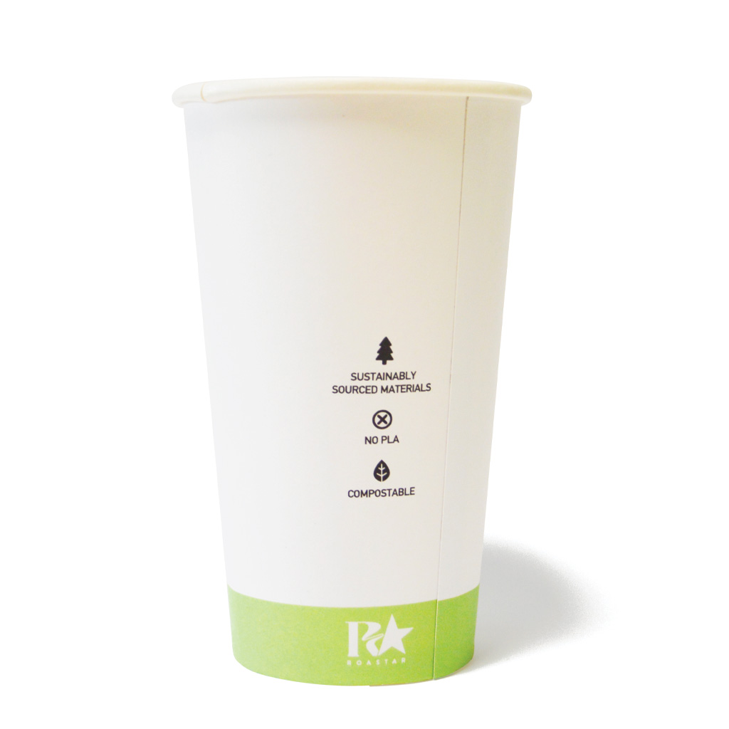 16oz (90mm Ø) Single Wall Coffee Cup - Pastel Green