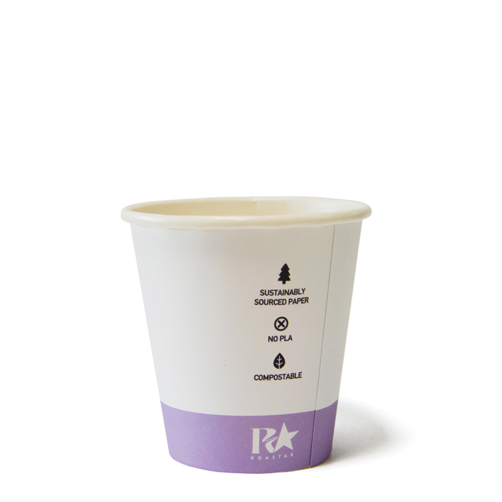 6oz (80mm Ø) Single Wall Coffee Cup - Pastel Purple