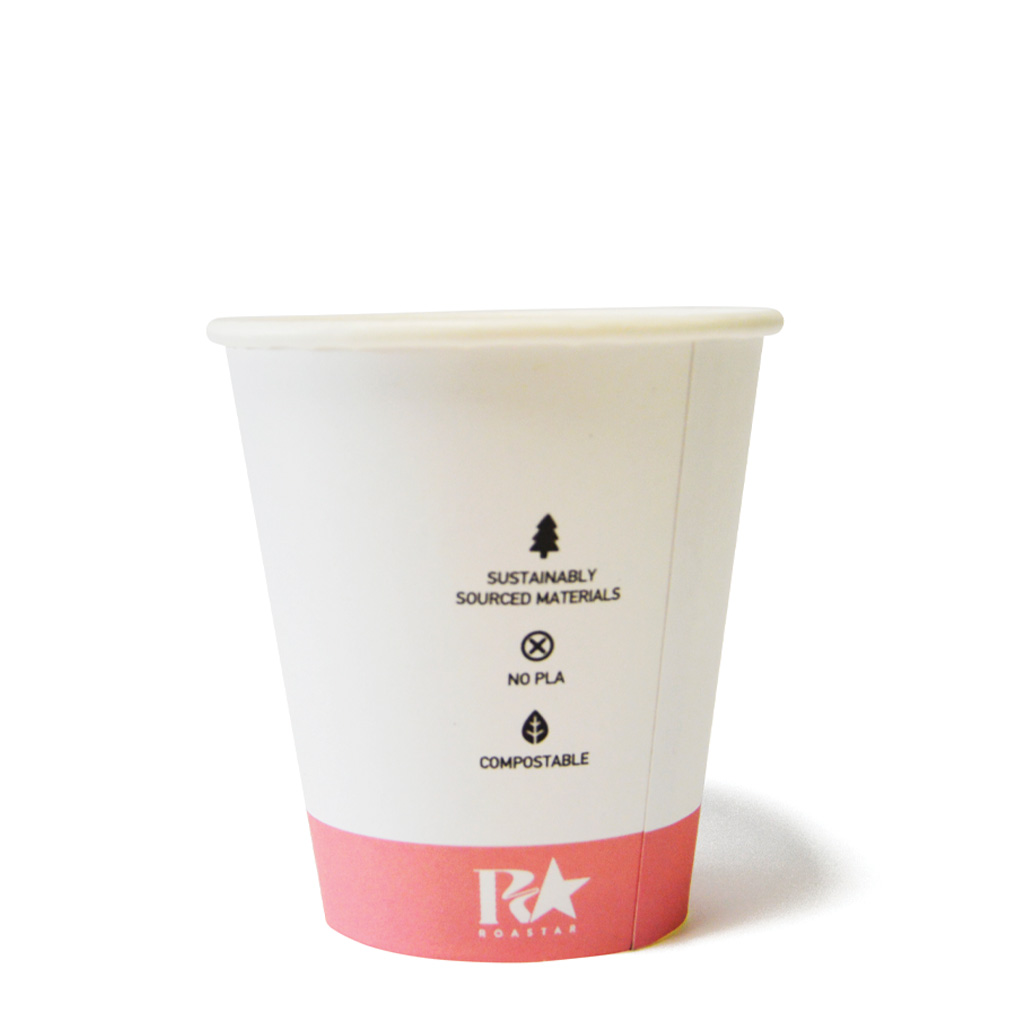 8oz (86mm Ø) Single Wall Coffee Cup - Pastel Pink