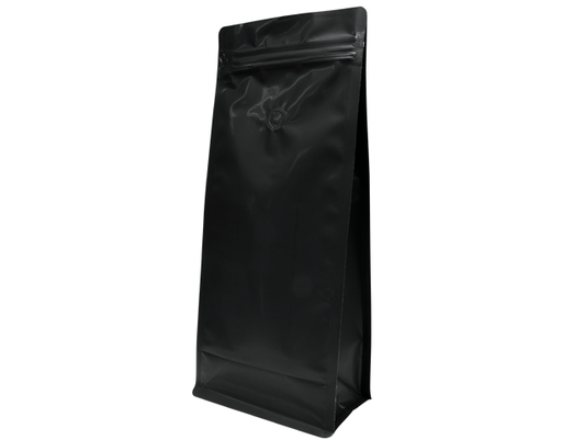 1kg Box Bottom Coffee Bag | Matte black