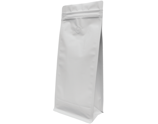 1kg Box Bottom Coffee Bag | White