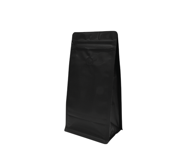 500g Box Bottom Coffee Bag | Black
