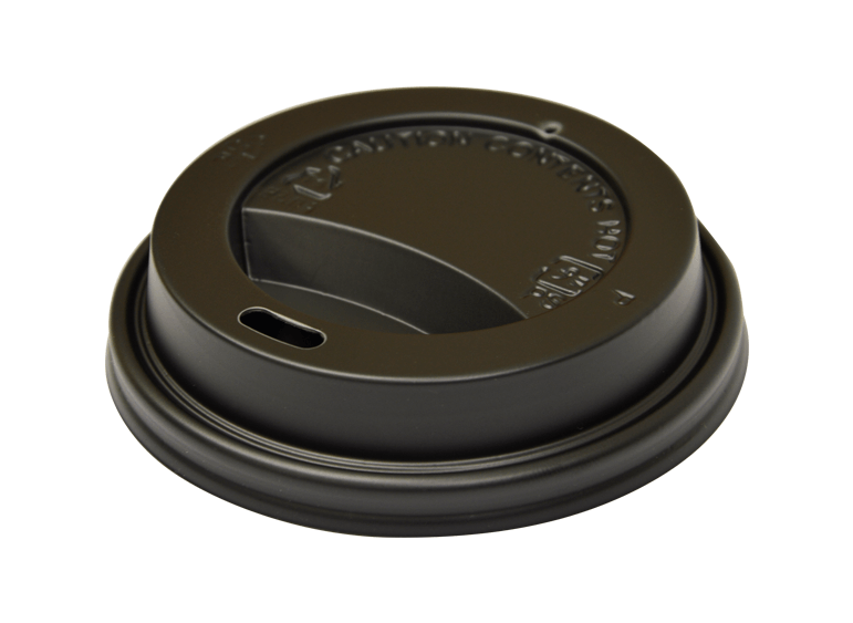 Classic Snap-On Lid to suit 6-8oz cups (80mm Ø) | Black