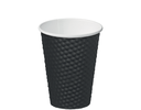 12oz (86mm Ø) Dimple Coffee Cup | Black