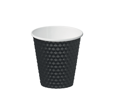 8oz (86mm Ø) Dimple Coffee Cup | Black