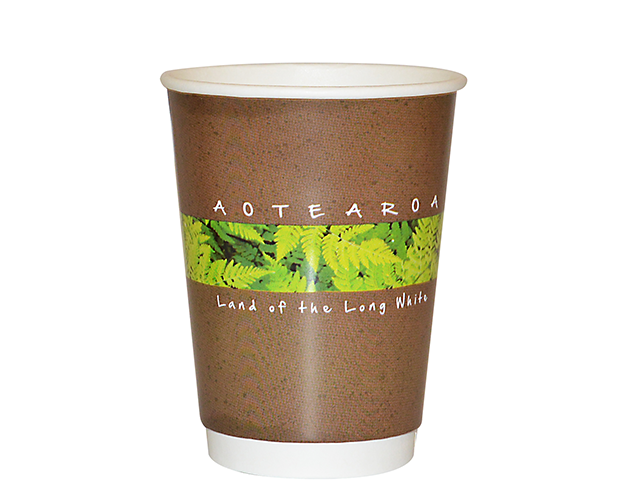 12oz (86mm Ø) Double Wall Coffee Cup | "NZ Naturals"