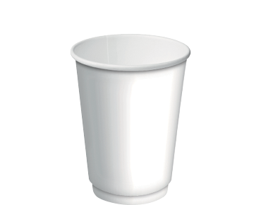 12oz (86mm Ø) Double Wall Coffee Cup | White