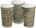 Jute Cofee Cup Double Wall PE 16oz 86mmØ Multi