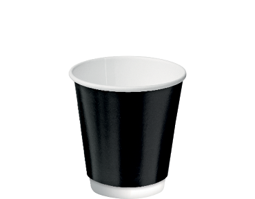 8oz (86mm Ø) Double Wall Coffee Cup | Black
