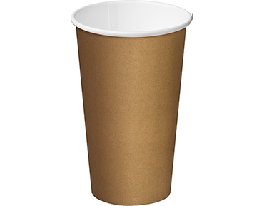 16oz (86mm Ø) Single Wall Coffee Cup | Brown