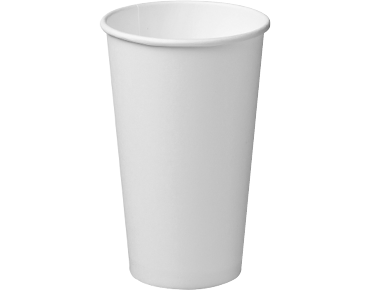 Combo Single Wall PE Coffee Cups 16oz 86mmØ White