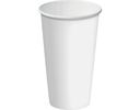 16oz (90mm Ø) Slimline Single Wall Coffee Cup | White