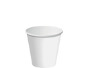6oz (80mm Ø) Single Wall Coffee Cup | White