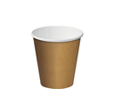 Combo Single Wall PE Coffee Cups 8oz 86mmØ Brown