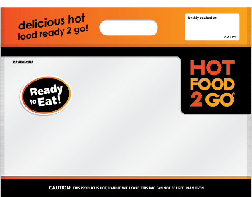 Large Deli Carry Bag | "Hot Food 2 Go"