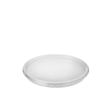 Round Recessed P.E.T. Deli Container Lid | Clear