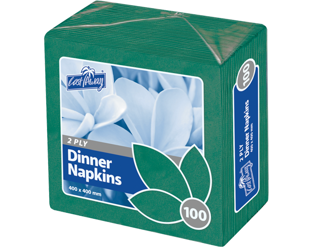 2-ply Quarter Fold Dinner Napkin | Pine green