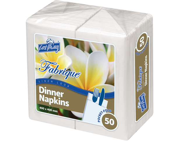 Pocket Fold Elegance® Dinner Napkin | White
