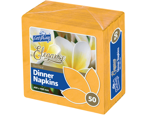 Quarter Fold Elegance® Dinner Napkins | Gold