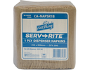 1Ply Serv-Rite® Regular Dispenser Paper Napkins | Brown