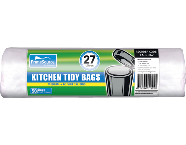Kitchen Tidy Bags Medium 27L White