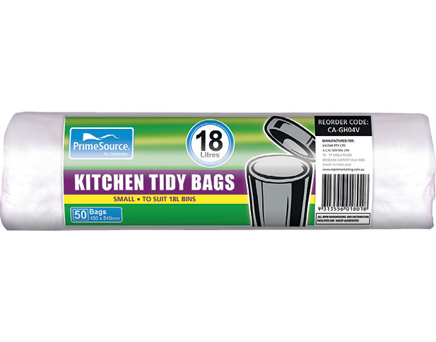 PrimeSource®  Kitchen Tidy Bags Small 18L White