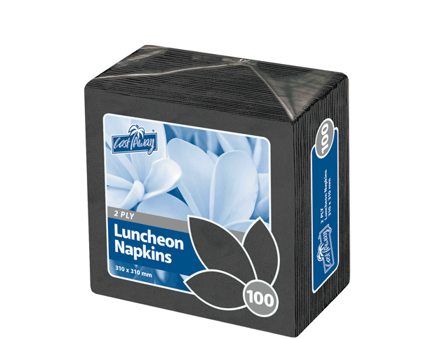 2-Ply Quarter Fold Luncheon Napkin | Black