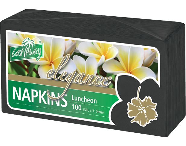 Quarter Fold Elegance® Luncheon Napkins | Black