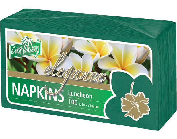 Quarter Fold Elegance® Luncheon Napkins | Pine Green