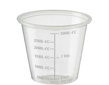 30 ml / 1 oz Medicine Portion Control Cup | Clear