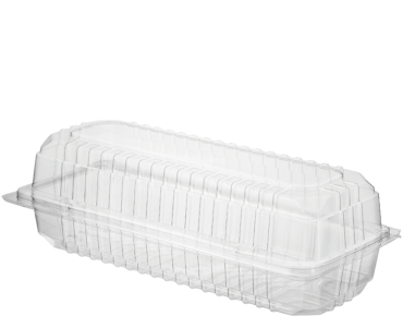 Large Roll Clearview® Container with Hinged Lid | Clear