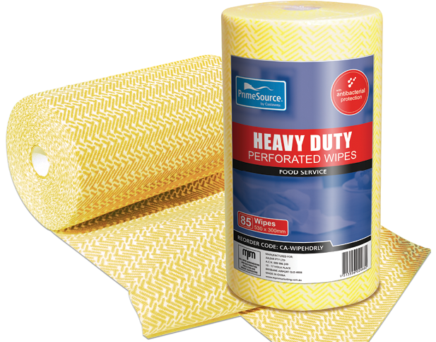 Heavy Duty Foodservice Wipes | Yellow