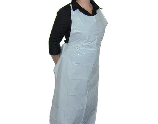 [CA-APRON-1] PrimeSource® Disposable Plastic Aprons | White