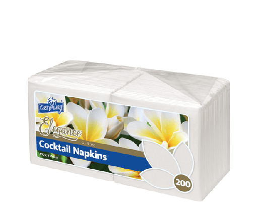[CA-NAPECKT] Elegance® Cocktail Napkin | White