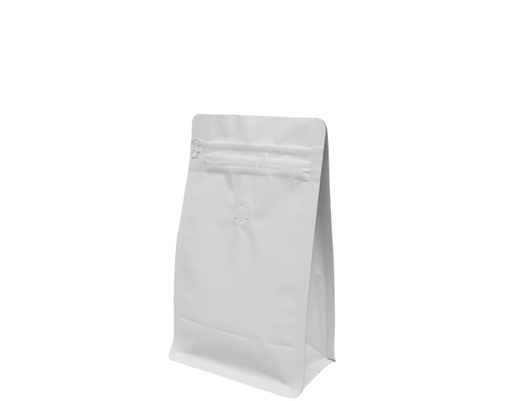 [CA-CBB250-WHT] 250g Box Bottom Coffee Bag | White