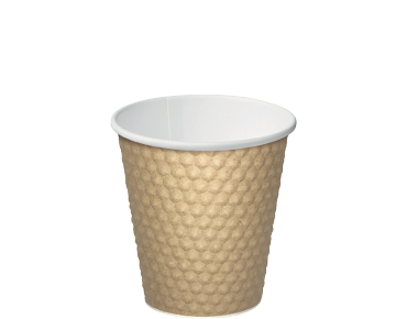 [CA-DMPL8-BRN] 8oz (86mm Ø) Dimple Coffee Cup | Brown