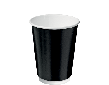 [CA-DW12-BLK] 12oz (86mm Ø) Double Wall Coffee Cup | Black